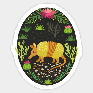 Yellow armadillo Sticker